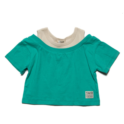 レイヤードTシャツ 女の子 可愛いTシャツ  3524507j